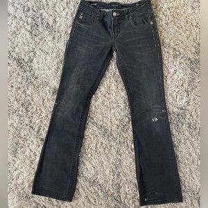 Buckle Dark Gray Wide Leg Jeans Size 27